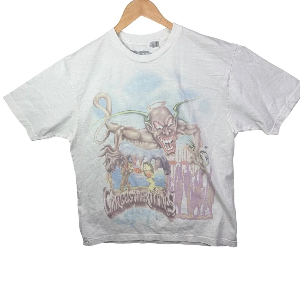 Travis‎ Scott Circus Maximus Tour 2024 Graphic White T-Shirt Mens Large TS002BL